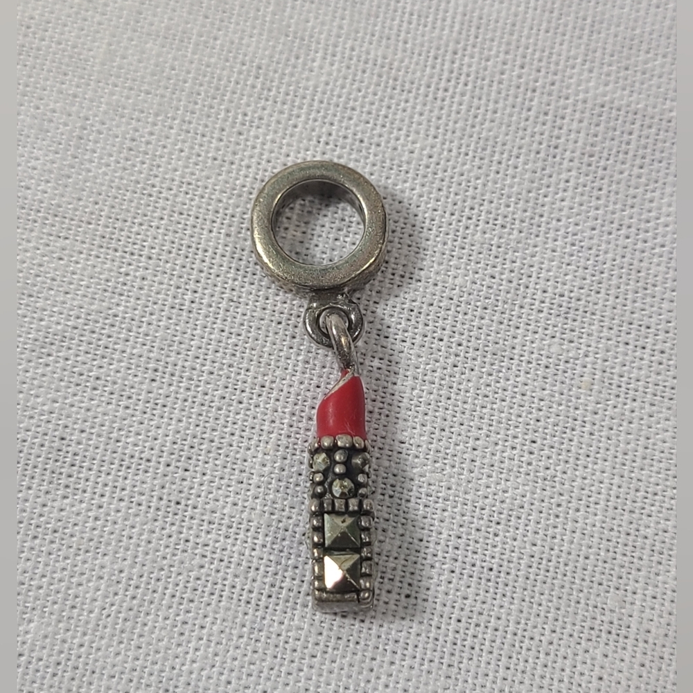 Black Label Persona Girl Sterling Silver "Red Lipstick" Bead Charm- Flawed